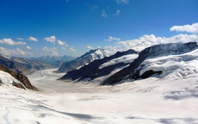 Glaciers in the mountains