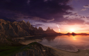 Горный пейзаж и вода