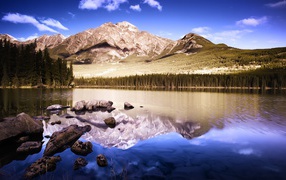 Reflective mountains