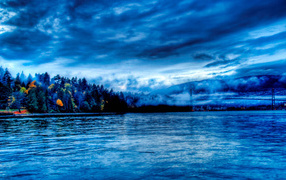 Blue Twilight on the lake