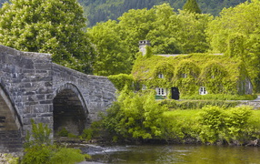 Stone bridge and the house