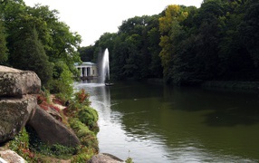 The river with a fountain