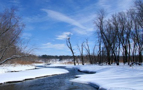 	   The snow on the river