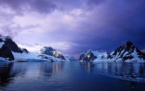 Purple lemaire channel antarctica