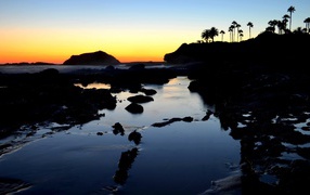 Закат в лагуне