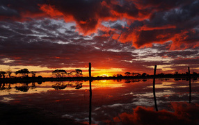 Красные облака