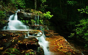 Ручей с водопадом