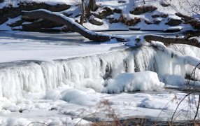 Frozen waterfall in Canada