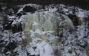 Замерзший водопад в Норвегии