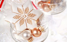 Новогоднее печенье звезда