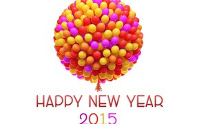 Много цветных шариков в Новом году