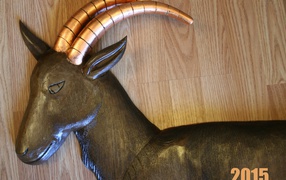 Новый Год 2015 деревянная коза