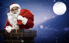 Санта Клаус в трубе