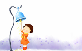 Девочка с колокольчиком