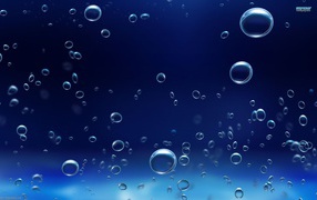 Пузырьки на синем фоне