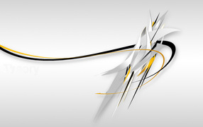 Черная и желтая линия