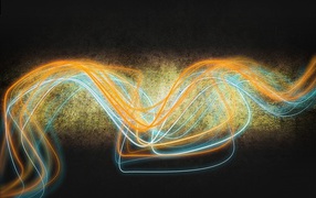 Переплетение разноцветных линий