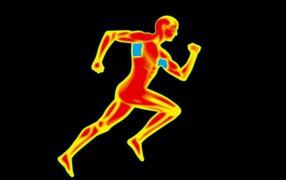 Термограмма бегущего человека