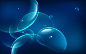 	   Bubbles on a blue background