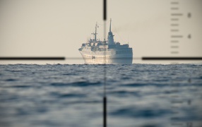 Корабль через перископ