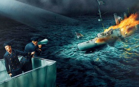 Tонущий корабль с флагом