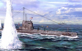 Взрыв у борта подводной лодки