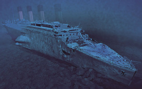 Обломки Титаника на дне