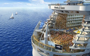 	   Cruise ship at sea