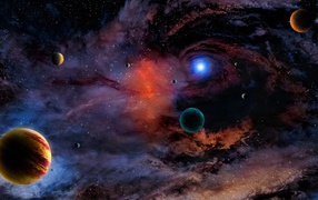 Много планет в спирали