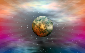 Planet colored cosmos