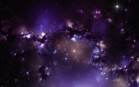 Фиолетовые звезды во вселенной