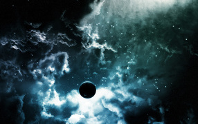 Луна среди облаков