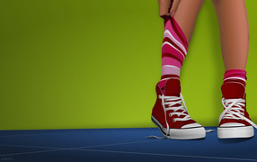 Милые красные кеды