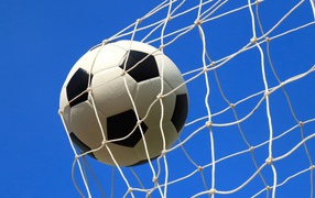 Футбольный мяч в сетке