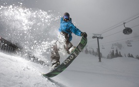 Зимний вид спорта сноуборд