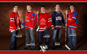 Best Hockey player Sidney Crosby and his team