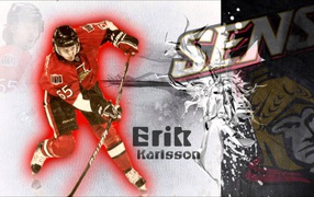 Famous NHL player Erik Karlsson