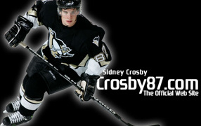 Sidney Crosby on black background