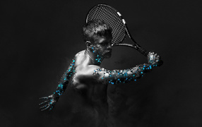 Мужчина с ракеткой