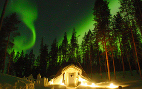 Зеленое Полярное сияние