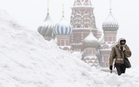 Snow drifts in Moscow