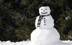 Снеговик с шарфом