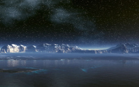 Звездное небо над льдом