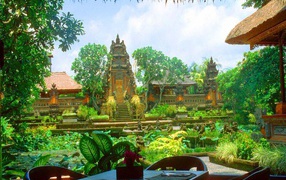 Luxurious garden in Bali
