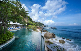Pool near the shore in Bali