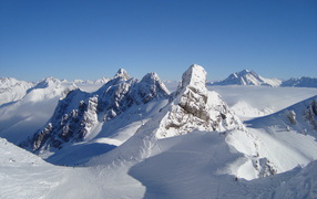 Альпы на горнолыжном курорте Сант Антон, Австрия