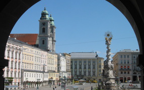Арка в городе Линц, Австрия
