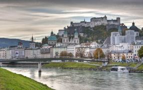 Bridge in the city of Salzburg, Austria
