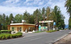 Кафе в окрестностях озера Клопайнер Зее, Австрия