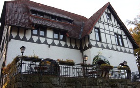 Кафе в городе Лэнгенфельд, Австрия